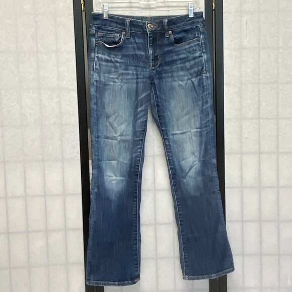 American Eagle Outfitters Denim - High Rise Slim Flared Kick Faded Denim Jeans American Eagle Next Level Stretch